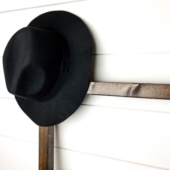 NWT Boho Floppy Black Panama Hat With Grosgrain Band, Black - Picture 6 of 10